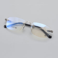 CHH Chrome Hearts Glasses Frameless Pure Titanium Glasses Frame Personalized Business