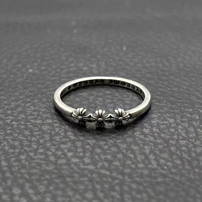 CHH Chrome heart Cross Ring Ring Hip Hop Classic