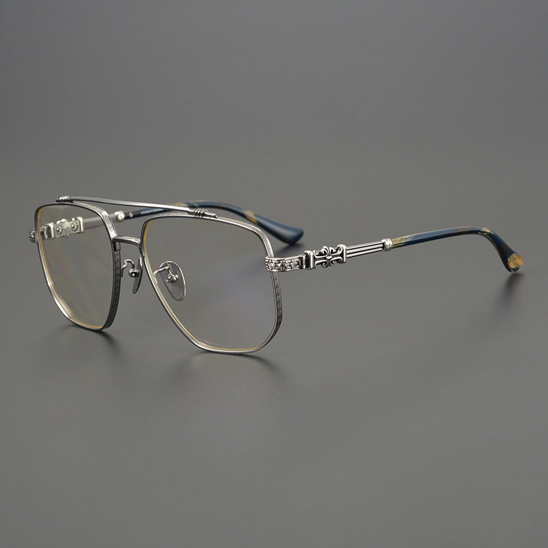 CHH Chrome Hearts Glasses Pure Titanium Stereo Pattern Myopia Retro Glasses Frame