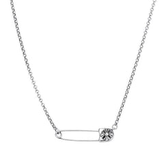 CHH Chrome heart Cross Necklace Cross Pin Vintage Minimalist Collarbone Chain