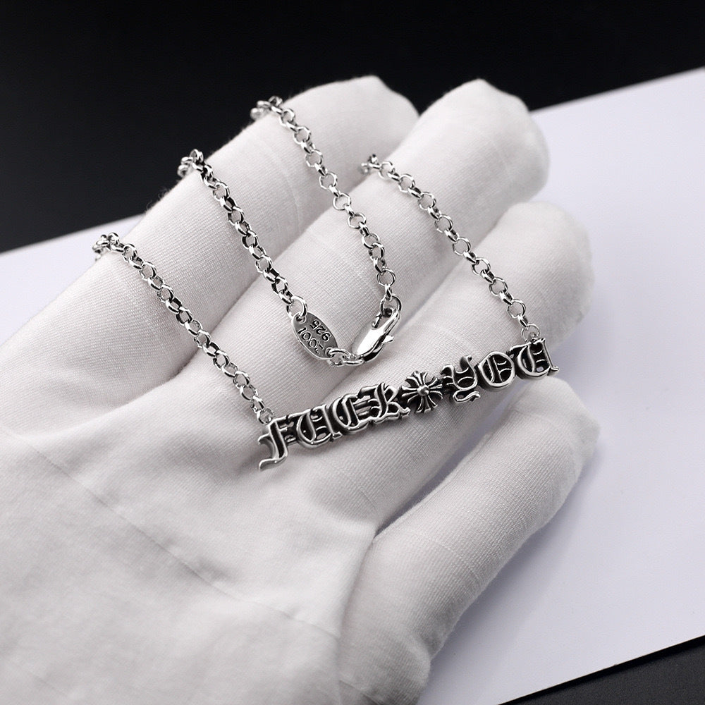 CHH Chrome heart Cross Necklace Vintage Male and Female Collarbone Chains