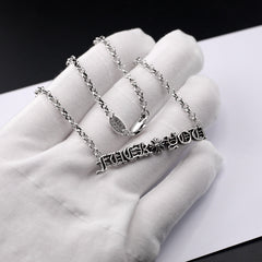 CHH Chrome heart Cross Necklace Vintage Male and Female Collarbone Chains