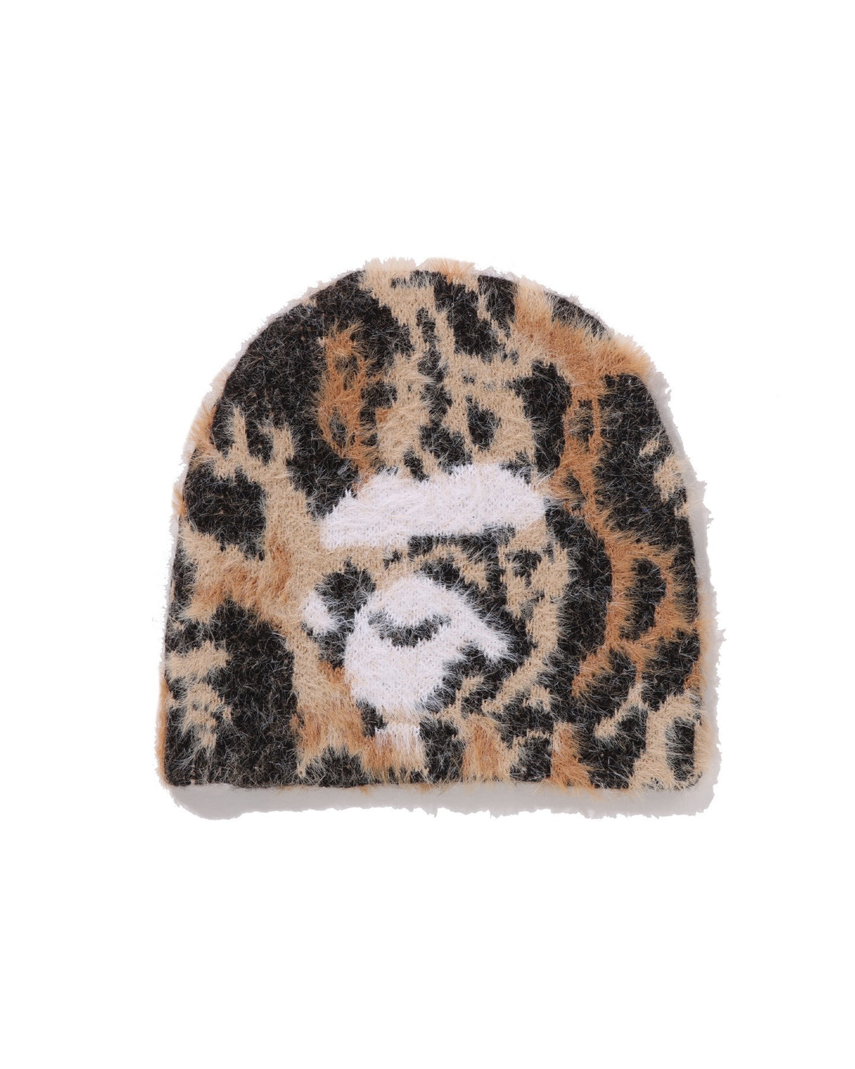 Bathing ape autumn and winter new plush knitted pullover hat tie-dye camouflage