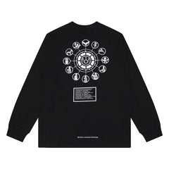 CHH  Heart Long Sleeve Shirt Unisex Fashion Loose Long Sleeve Shirt