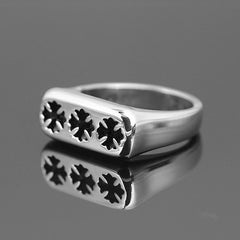 CHH Chrome heart Cross Ring Cross Glossy
