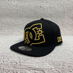 DC Classic Big Logo Embroidery Baseball Cap Skateboard Hip Hop Flat-brimmed Hat Sports Visor