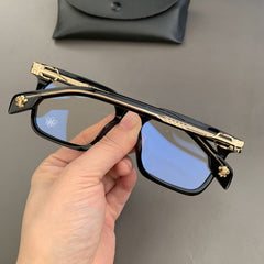 CHH Chrome Hearts Glasses Black Frame Plain Silver Versatile Personality Myopia Glasses Frame
