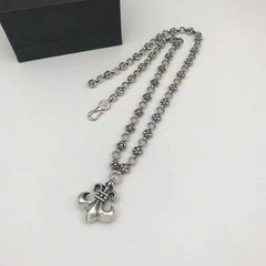 CHH Chrome heart Cross Necklace Vintage Cross Chain for Men and Women