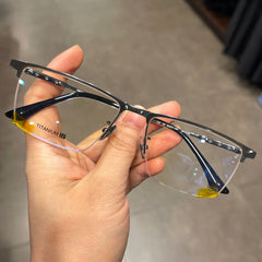 CHH Chrome Hearts Glasses Pure Titanium Half Frame Business Glasses Frame