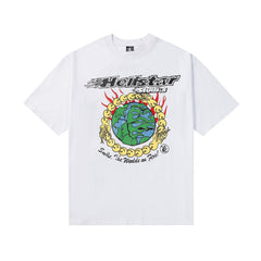 Hellstar T-Shirt Summer Top Short Sleeve High-quality pure cotton high-street clothing