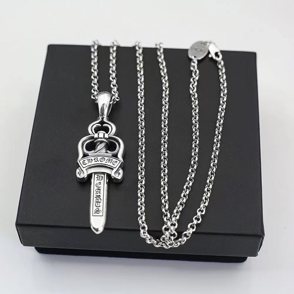 CHH Chrome heart Cross Necklace Cross Necklace Vintage Men's and Women's
