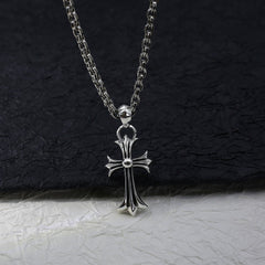 CHH Chrome heart Cross Necklace Letter Cross Versatile Pendant Necklace