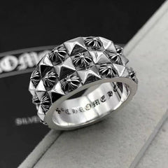 CHH Chrome heart Cross Ring Vintage Thai Silver