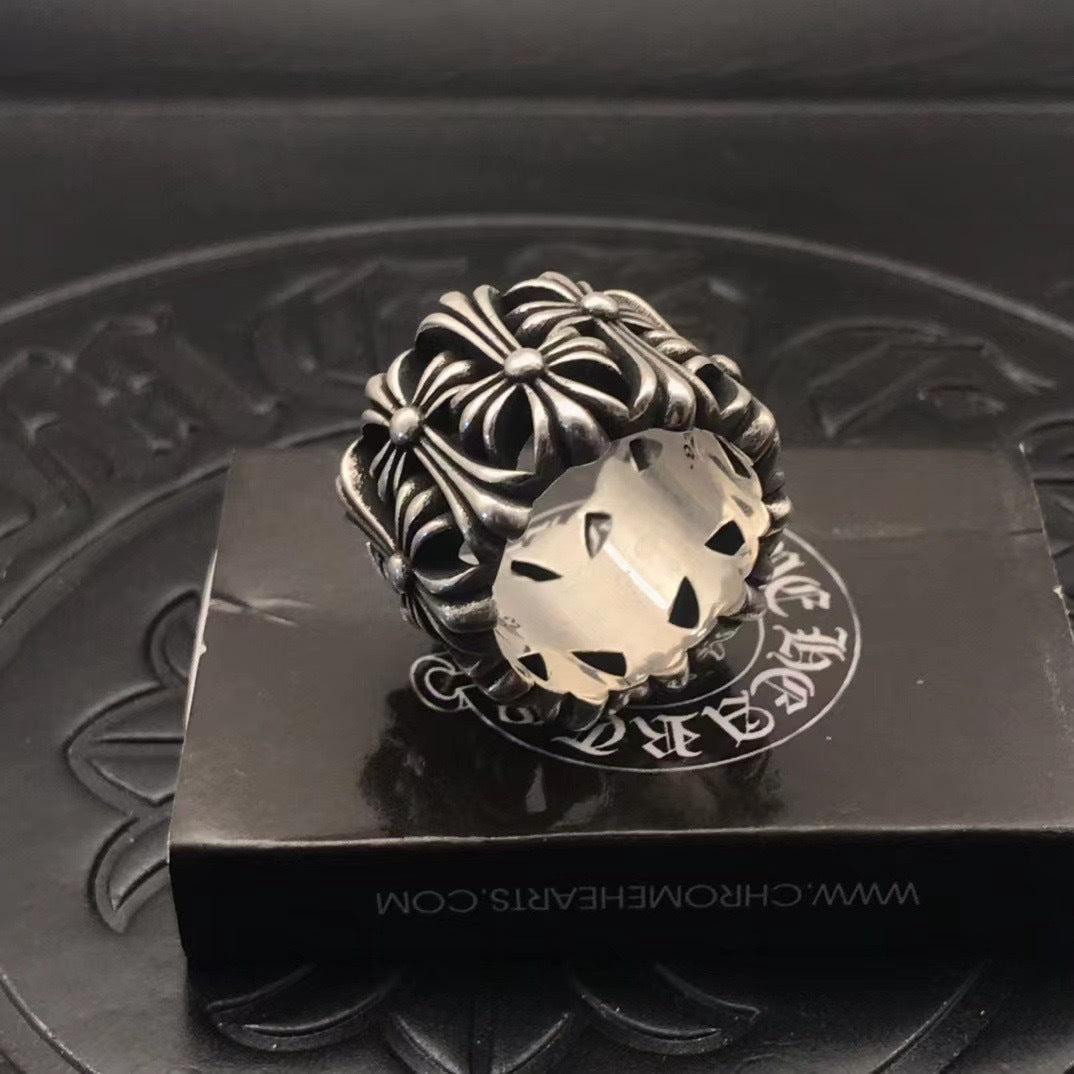 CHH Chrome heart Cross Ring Vintage Punk