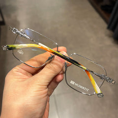 CHH Chrome Hearts Glasses Pure Titanium Ultra Light Business Vintage Polygonal Glasses Frame