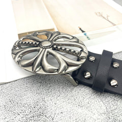 Chh Chrome Hearts  Belt Vintage Cowboy Punk Skull