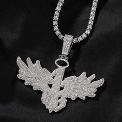 Jewelry Digital 1 Large Wings Pendant Cool Copper Zircon Animal Angel Pieces St. Valentine's
