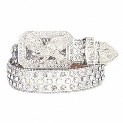 Hip-hop punk rhinestone belt eagle plate buckle