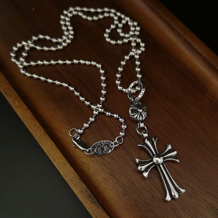 CHH Chrome heart Cross Necklace Vintage Cross Necklace Same for Men and Women