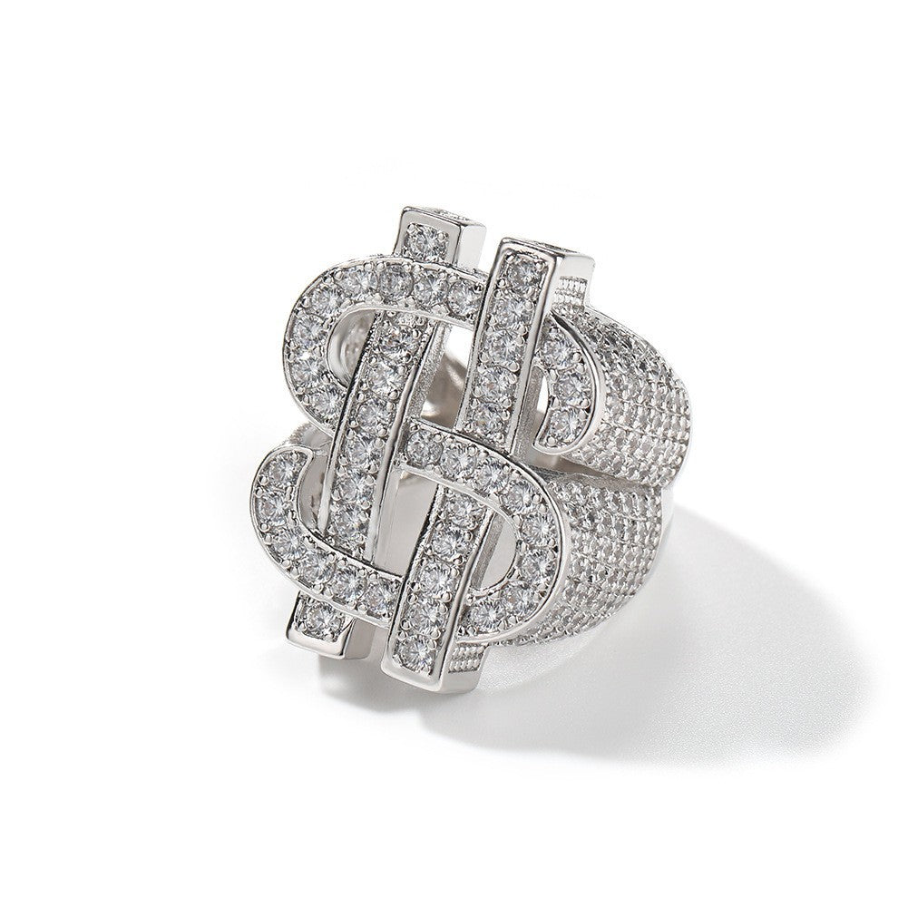 Rings Hip Hop Hip Hop Rings Full of Zircon Spectrum