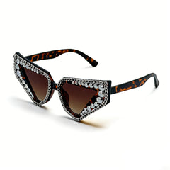 Trendy punk glasses triangular cat eyes