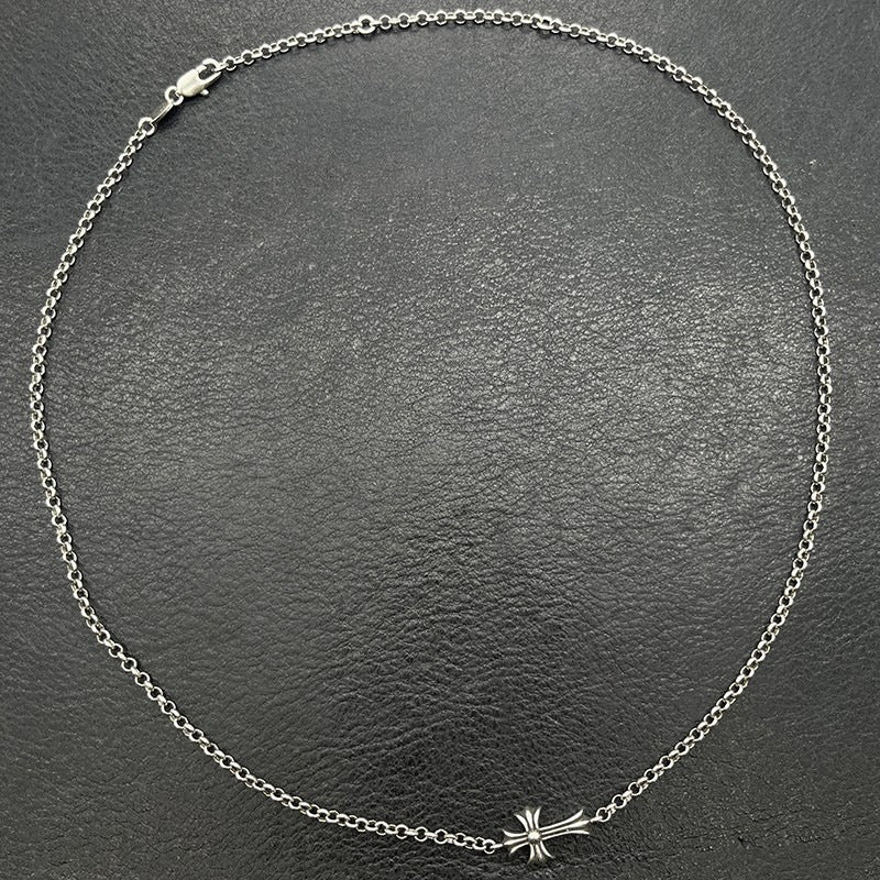 CHH Chrome heart Cross Necklace Vintage Cross Collarbone Chain