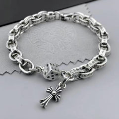 CHH Chrome heart Cross Bracelet Dice Pendant Chain
