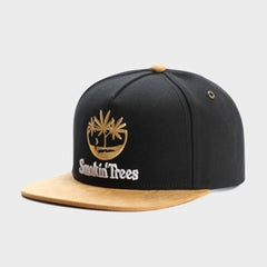 Trendy flat brimmed snapback hatssmokin' trees cap sunshade