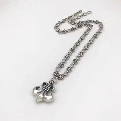 CHH Chrome heart Cross Necklace Vintage Cross Chain for Men and Women