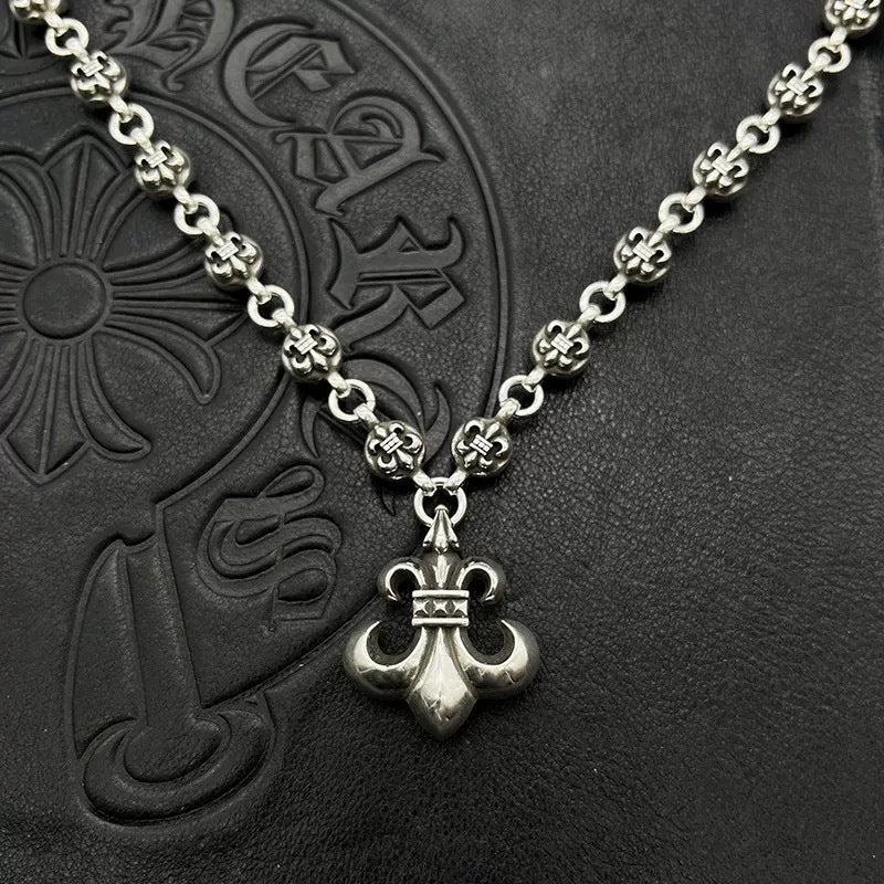 CHH Chrome heart Cross Necklace Vintage Scout Flowers Men's and Women's Necklaces