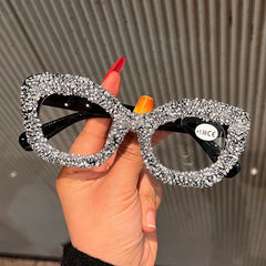 Trendy punk glasses big cat eye retro