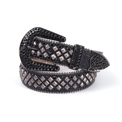 Hip-hop punk rhinestone belt square nail decoration punk style