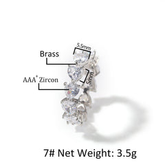 Rings Hip Hop Rings Men's Love Zircon Spectrum St. Valentine's