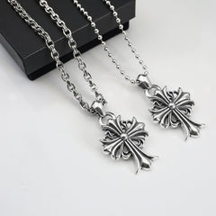 CHH Chrome heart Cross Necklace Classic Cross Flower Design Men's and Women's Necklaces