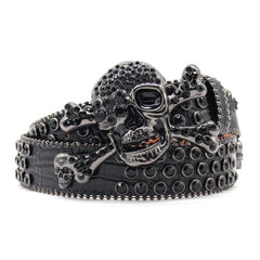 Hip-hop punk rhinestone belt skull accessories