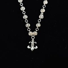 CHH Chrome heart Cross Necklace Anchor Scout Flower Men's and Women's Vintage Cross Chain
