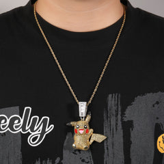 Jewelry Diamond Pendant Necklace Cartoon Fashion Necklace Male Animal Spectrum Pok¨¦mon