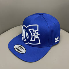 DC Classic Big Logo Embroidery Baseball Cap Skateboard Hip Hop Flat-brimmed Hat Sports Visor
