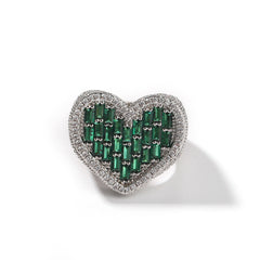 Rings Ring Personality Hip Hop T-Party Love Zircon St. Valentine's Spectrum
