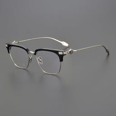 CHH Chrome Hearts Glasses Ultra Light Pure Titanium Fashion Half Frame