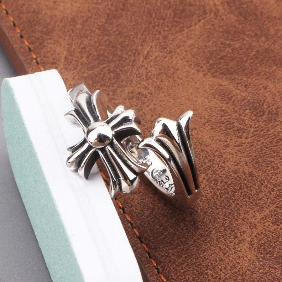 CHH Chrome heart Cross Ring Personality Fashion