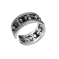 CHH Chrome heart Cross Ring Men's and Women's Fashion High Street
