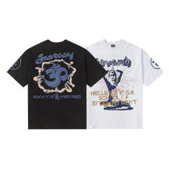 Hellstar T Shirt Printed Loose Cotton High-quality pure cotton high-street clothing