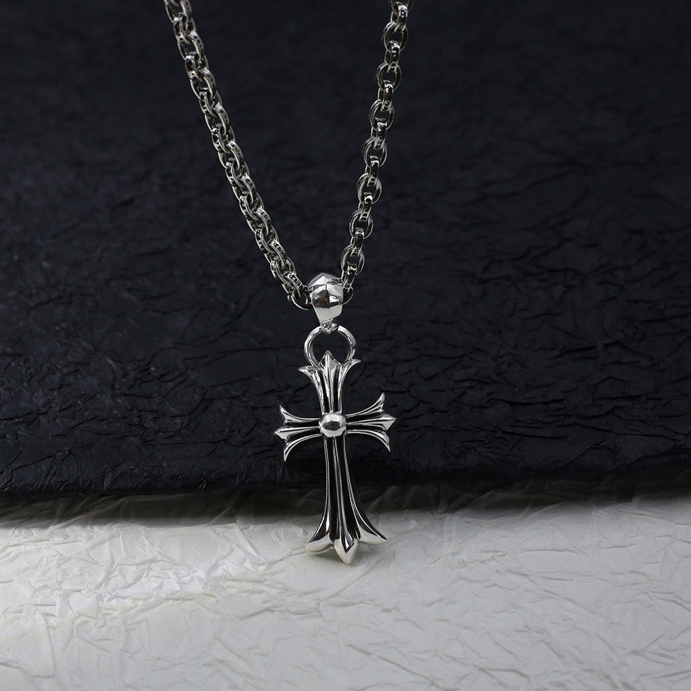 CHH Chrome heart Cross Necklace Letter Cross Versatile Pendant Necklace