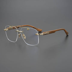 CHH Chrome Hearts Glasses Versatile Vintage Perforated Frameless Toad Mirror Myopia Glasses Frame