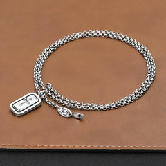CHH Chrome heart Cross Necklace Rotatable Square Pendant Vintage Sword Cross Necklace