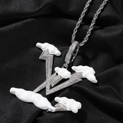 Jewelry Light Luxury English Alphabet Pendant Premium Sense Diamond Lightning Word Up St. Valentine's