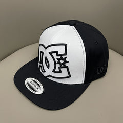 DC Classic Big Logo Embroidery Baseball Cap Skateboard Hip Hop Flat-brimmed Hat Sports Visor