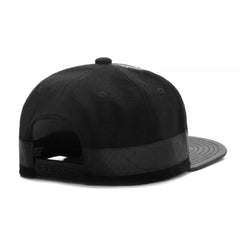 Trendy flat brimmed snapback hatsleather