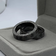 CHH Chrome heart Cross Ring Retro Personality Ring